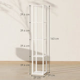 HOMCOM Floor Lamp with Shelves and 3 Brightness Levels – White