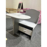 AIYAPLAY Kids Table and Chair Set with Storage Bin – Children's Desk for Playing, Reading & Painting, Ages 3-5, Grey