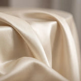 Rectangular Polyester Tablecloth with Bound Edge, 160 x 145 cm – Seamless Wedding and Party Cover, Beige