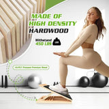 Wooden Slant Board Calf Stretcher with Adjustable Angle – Foldable Incline Board for Stretching, Yoga & Workouts