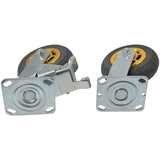 Heavy Duty Swivel Castor Wheels, Set of 4 – 150mm Rubber, 750kg Load, 2 with Brakes