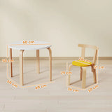 AIYAPLAY 5 Piece Wooden Kids Table and Chairs Set with Rounded Edges – Toddler Furniture for Nursery, Playroom, Classroom, Ages 3-8