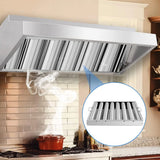 Stainless Steel Grease Baffle Filter with Handles – Catering Kitchen Extraction Hood Canopy, 495 x 495 mm