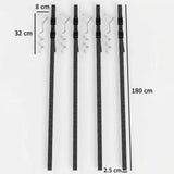SPORTNOW Trampoline Anchor Kit with 4 Galvanised Steel Spiral Stakes & Adjustable Straps – 32cm Ground Anchors