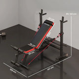 SPORTNOW Adjustable Weight Bench with Squat Rack & Dip Stand – Foldable Home Gym Bench, 420kg Capacity