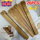 Set of 26 Wooden Vinyl Record Dividers A–Z – Laser-Cut LP Organiser for Alphabetical Music Storage
