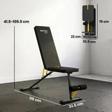 SPORTNOW Adjustable Weight Bench with 7 Backrest Positions & Resistance Bands – 300kg Foldable Incline Decline Bench