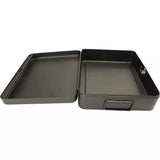 A4 Security Lock Box with Folding Carry Handle & 2 Keys – Powder-Coated Steel Cash and Document Safe Chest