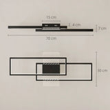 HOMCOM LED Ceiling Light, Modern Dimmable Ceiling Light with Wall Switch & Remote Control