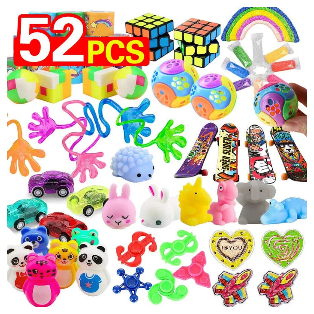 52 Piece Assorted Party Favours Toy Set for Kids – Party Bag Fillers, Pinata Fillers & Prizes