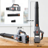 Outsunny Cordless Leaf Blower with 2 x 4.0Ah Batteries & Charger – 36V Lightweight Garden Blower, 1000W Brushless Motor