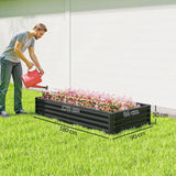Outsunny 180 x 90cm Galvanised Steel Raised Planter