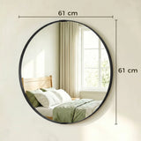 HOMCOM Round Wall Mirror 61 cm
