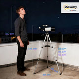 Outsunny Astronomy Telescope with 70 mm Aperture, Adjustable Tripod & Carry Bag – Beginner Stargazing, White