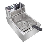 ZOKOP EH81 6L Stainless Steel Electric Deep Fryer, 2500W – Single Tank Fryer with Basket & Lid, UK Plug