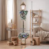 Outsunny 5ft Lighted Christmas Street Lamp with Snow Tips