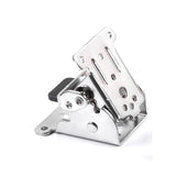 4 x Folding Table & Chair Leg Hinges – 90 Degree Self-Locking Cold-Rolled Steel Support Brackets, Silver