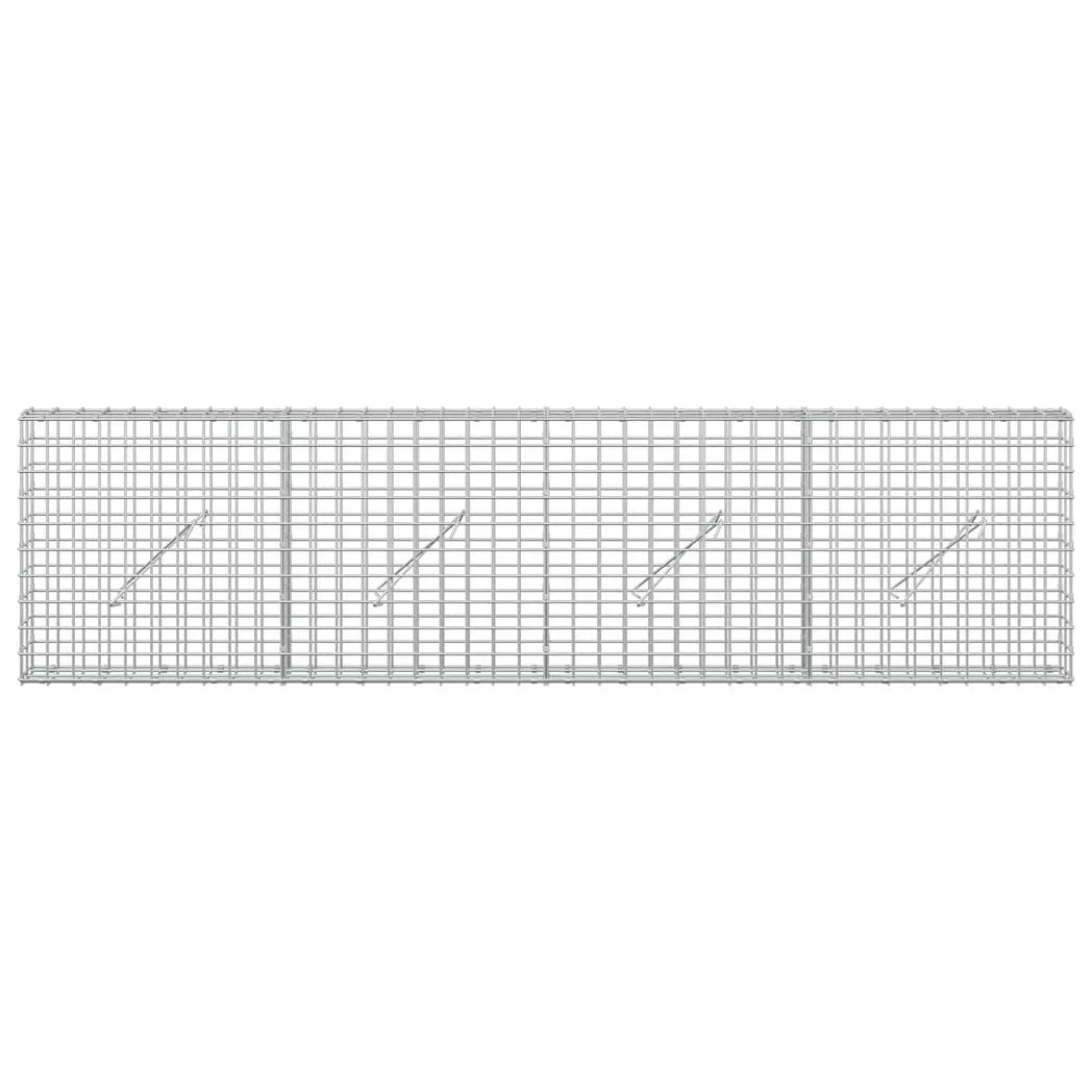 vidaXL Gabion with 5 mm Wire and 5x5 cm Mesh 200x10x50 cm