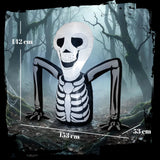 Outsunny Inflatable Ground-Crawling Skeleton with Built-In LEDs – Scary Halloween Decoration, Indoor/Outdoor
