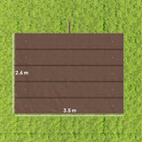 Outsunny Retractable Pergola Replacement Canopy, 3.5 x 2.6m Polyester Roof Cover for 4 x 3m Pergola Frame – Brown