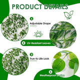 Artificial Hanging Trailing Plants in Pots, Set of 4 – Indoor Faux Greenery for Home & Office