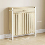 HOMCOM Rustic-Look Radiator Cover with Top Drawer, 93 x 88.5cm – Slimline Heater Guard, Oak