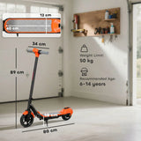 SPORTNOW Kids Electric Scooter with LED Display, 110W Motor & RGB Lights – Kick-to-Start, Green