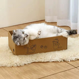 5-Pack Cat Box Scratcher with Storage Box – Heavy Duty Corrugated Cardboard Scratching Board and Bed