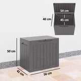 Outsunny 97L Waterproof Garden Storage Box with Handles and Padlock Loop – Outdoor Container, Brown