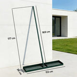 Outsunny Lawn Levelling Rake – 113 x 26cm Lawn Leveller Lute with 169cm Handle for Soil, Sand and Grass
