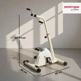 SPORTNOW Seated Pedal Exerciser with Dual Massage, LCD Monitor & Adjustable Height – Home Exercise Bike