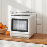 HOMCOM 6L Tabletop Dishwasher with 5 Wash Modes and 70°C Hot Wash – Portable Countertop Dishwasher, White