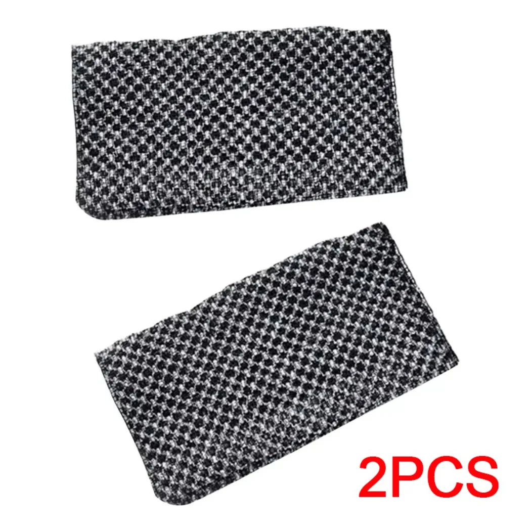 Double-Sided Exfoliating Back Scrubber Bath Towel, 25 x 100cm Body Washcloth – Set of 2, Black