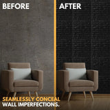 3D Brick Effect Self-Adhesive Foam Wall Stickers, 30/60 Piece Set – Waterproof XPE Wall Panels, Black