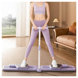 Split Ski Exercise Machine with Resistance Bands & Waist Support Bar – Low-Impact Full-Body Balance Trainer