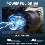 AIYAPLAY 12V Kids Electric Ride-On Quad Bike with MP3 Player, Horn and LED Lights – Reverse Trike for Ages 3-8, Black