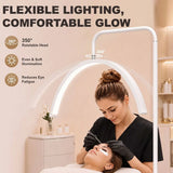 HOMCOM Half Moon Beauty Floor Lamp, Dimmable – White