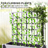 Outsunny 3-Tier Wooden Trellis Planter, 95x95x110cm – Grey
