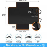 Waterproof Pet Car Boot Liner with Bumper Flap and Storage Pockets, 185 x 105cm – Universal Dog Boot Protector, Black