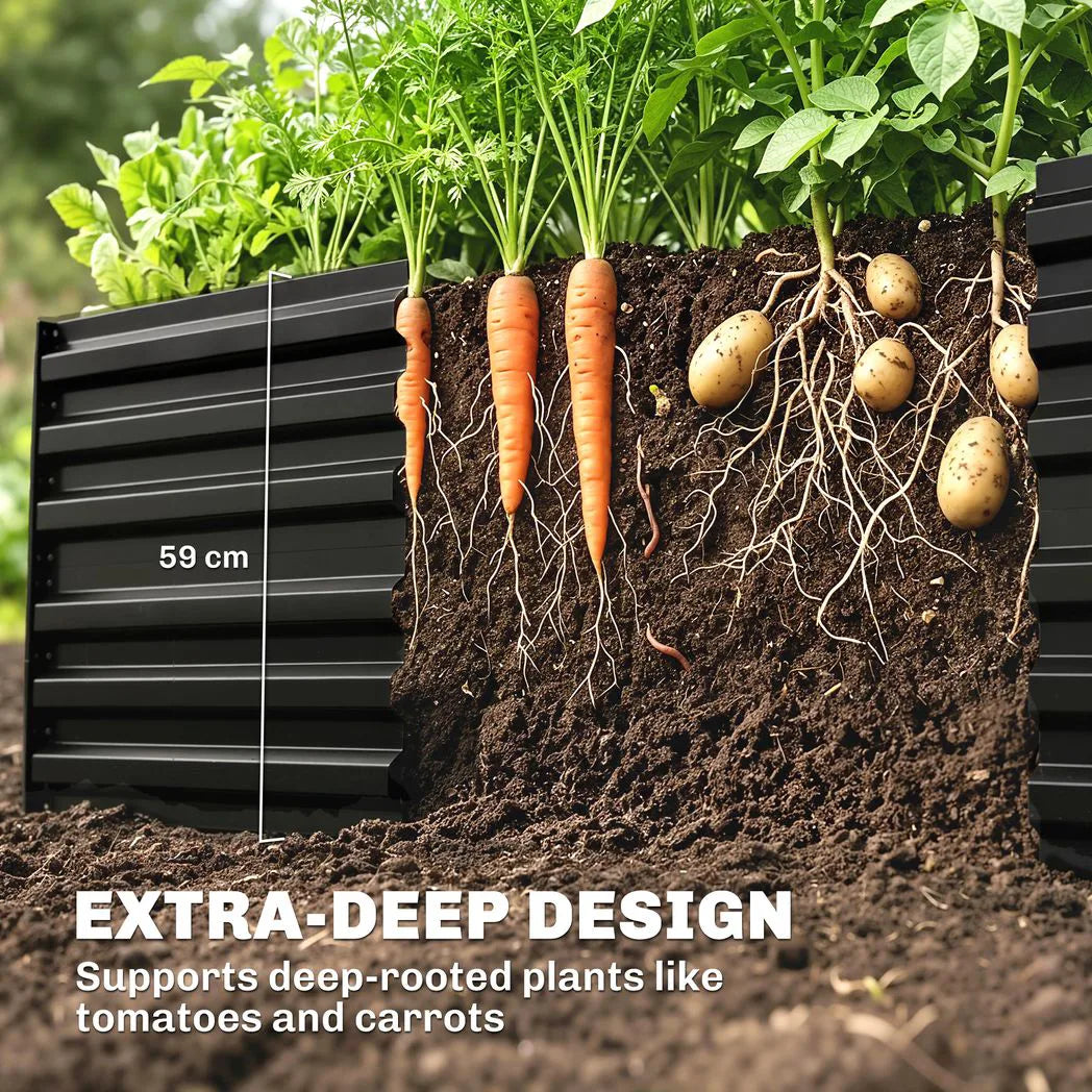Outsunny Galvanised Steel Raised Garden Bed