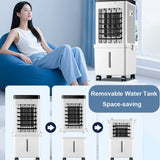 Portable 12L Evaporative Air Cooler with Remote, 3 Speeds & 7-Hour Timer – Humidifier Fan for Home & Office