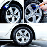 3-Piece Wheel and Tyre Cleaning Brush Set – Soft Bristle Alloy Wheel Cleaner for Cars and Bikes, Blue