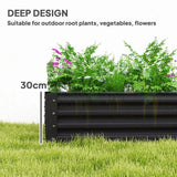 Outsunny 180 x 90cm Galvanised Steel Raised Planter