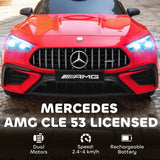 AIYAPLAY Licensed Mercedes-AMG 12V Kids Electric Car with Dual Motors & Remote Control – Ride-On, Red