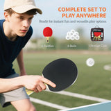 SPORTNOW Portable Table Tennis Set with 4 Bats, 8 3-Star Balls & Padded Carry Case – Indoor & Outdoor Ping Pong