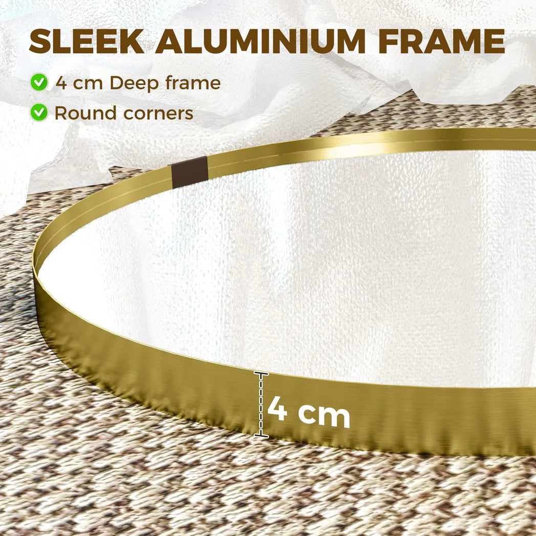 HOMCOM Round Wall Mirror 61 cm