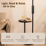 HOMCOM Uplighter Floor Lamp with Table and Reading Light