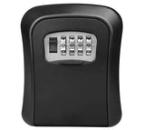 Wall-Mounted 4-Digit Combination Key Safe – Waterproof Outdoor Key Lock Box with Resettable Code