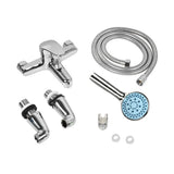 Chrome Bath Shower Mixer Tap with Handheld Shower Set, Ceramic Discs – Deck Mounted Bath Filler