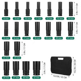 20-Piece Heavy Duty Deep Impact Socket Set, 1/2 Inch Drive, 6 Point Metric 8–32 mm with Storage Case